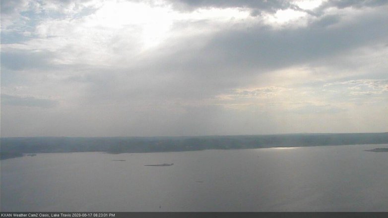 Lake Travis webcam, August 17, 2020 6:25 PM CT