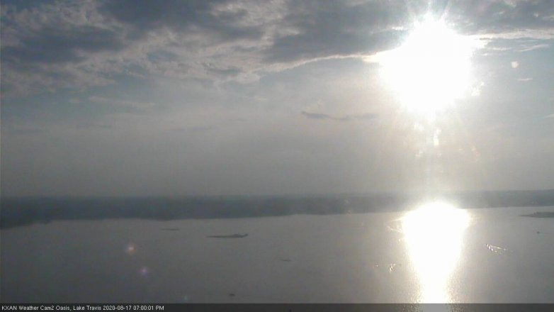 Lake Travis webcam, August 17, 2020 7:00 PM CT