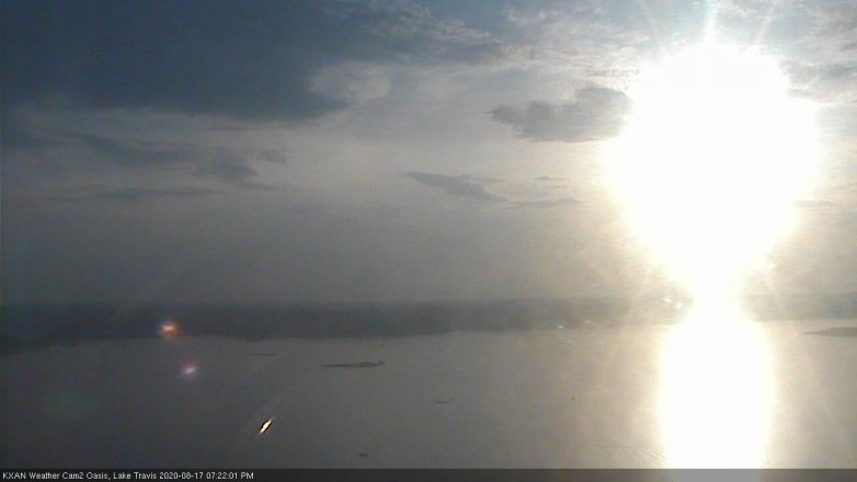 Lake Travis webcam, August 17, 2020 7:25 PM CT