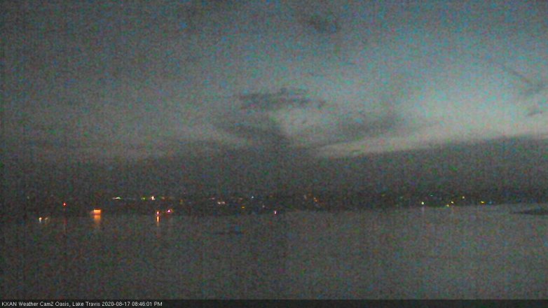 Lake Travis webcam, August 17, 2020 8:45 PM CT