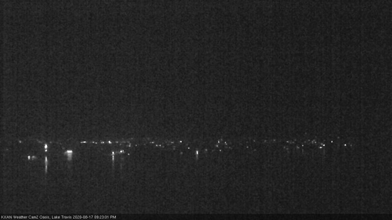 Lake Travis webcam, August 17, 2020 9:25 PM CT