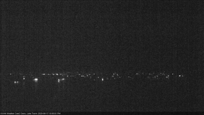 Lake Travis webcam, August 17, 2020 10:00 PM CT