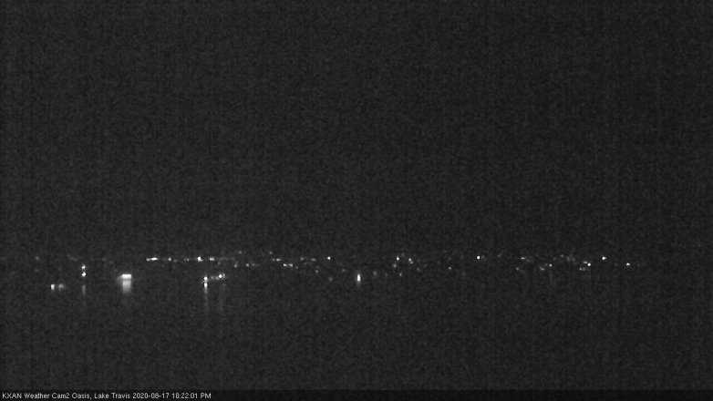 Lake Travis webcam, August 17, 2020 10:25 PM CT
