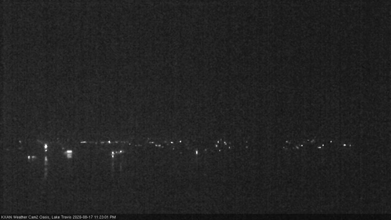 Lake Travis webcam, August 17, 2020 11:25 PM CT