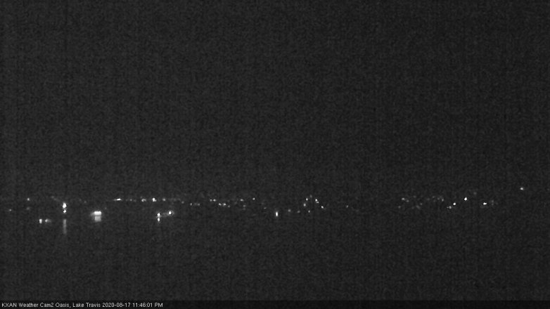 Lake Travis webcam, August 17, 2020 11:45 PM CT