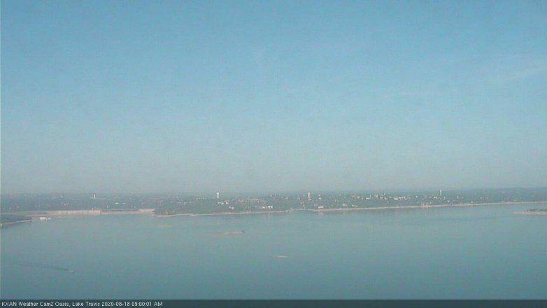 Lake Travis webcam, August 18, 2020 9:00 AM CT