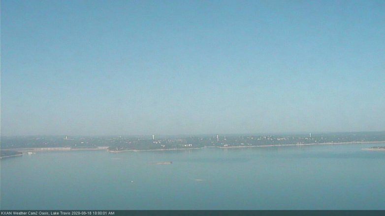 Lake Travis webcam, August 18, 2020 10:00 AM CT
