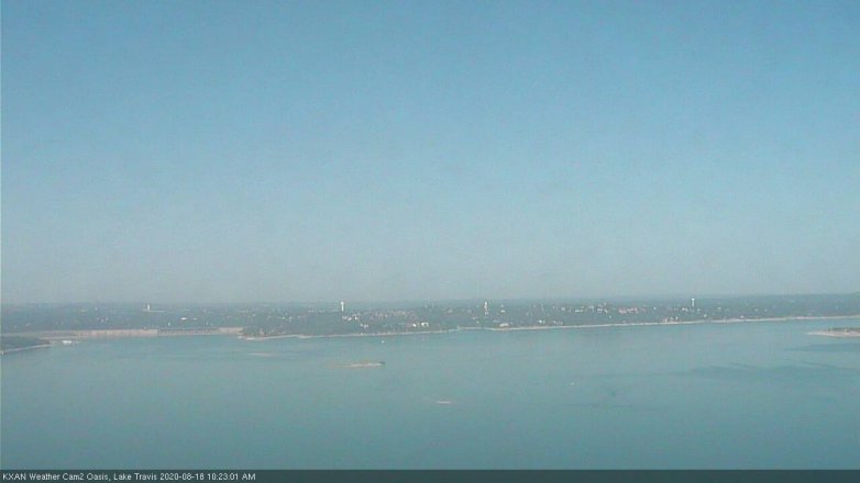 Lake Travis webcam, August 18, 2020 10:25 AM CT