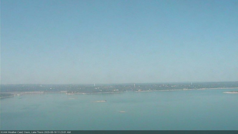 Lake Travis webcam, August 18, 2020 11:25 AM CT