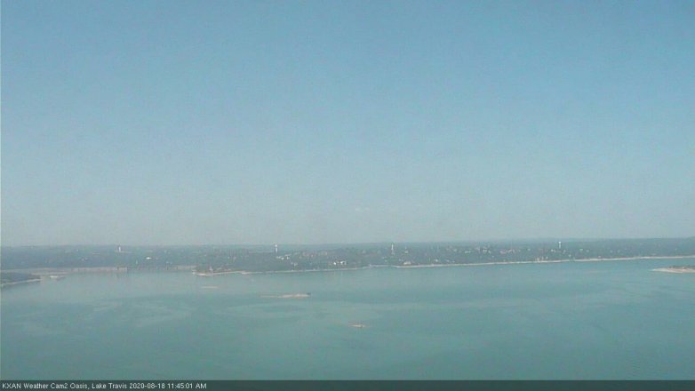 Lake Travis webcam, August 18, 2020 11:45 AM CT
