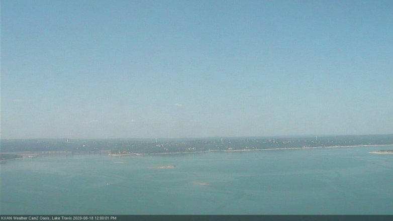 Lake Travis webcam, August 18, 2020 12:00 PM CT