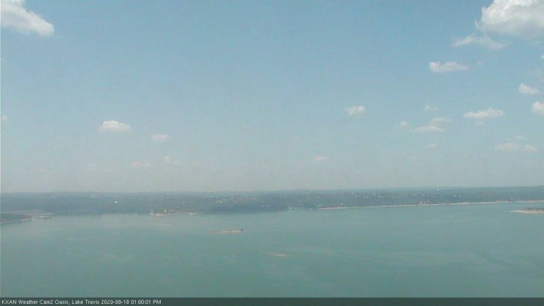 Lake Travis webcam, August 18, 2020 1:00 PM CT