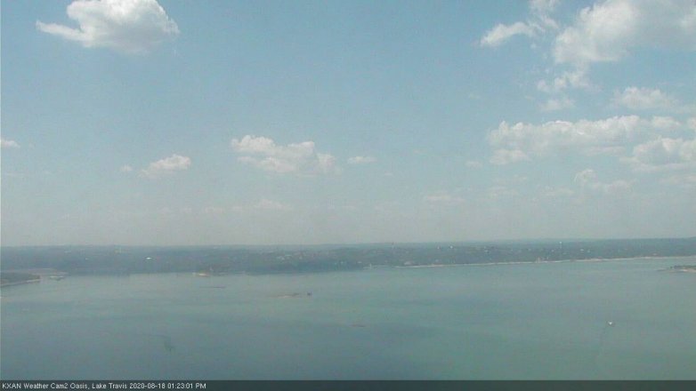 Lake Travis webcam, August 18, 2020 1:25 PM CT