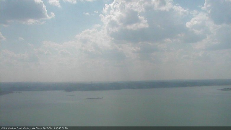 Lake Travis webcam, August 18, 2020 3:45 PM CT