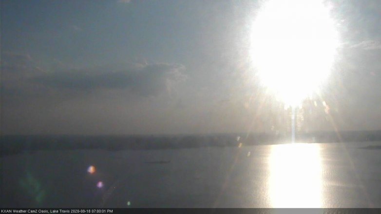 Lake Travis webcam, August 18, 2020 7:00 PM CT