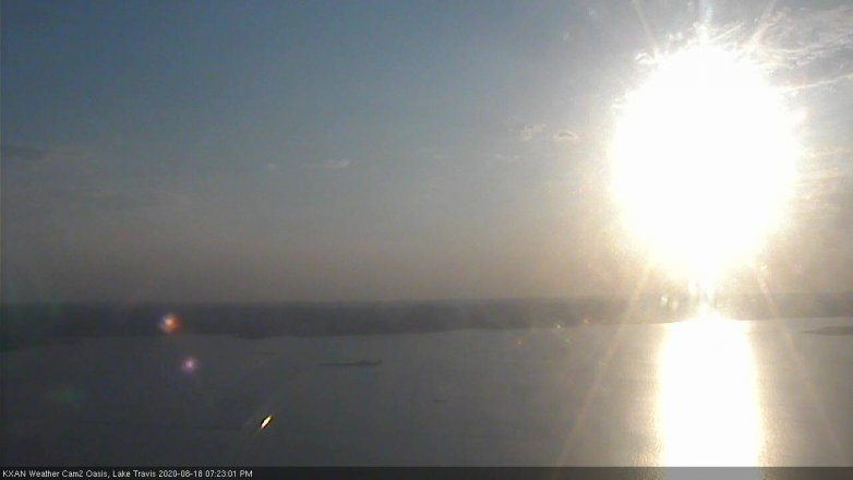 Lake Travis webcam, August 18, 2020 7:25 PM CT