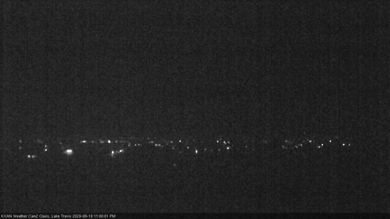Lake Travis webcam, August 18, 2020 11:00 PM CT