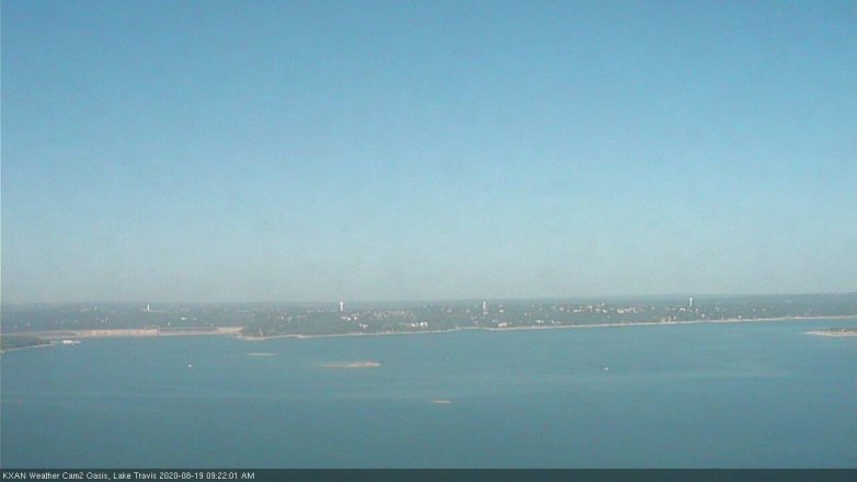 Lake Travis webcam, August 19, 2020 9:25 AM CT