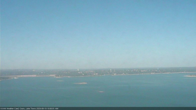Lake Travis webcam, August 19, 2020 10:00 AM CT