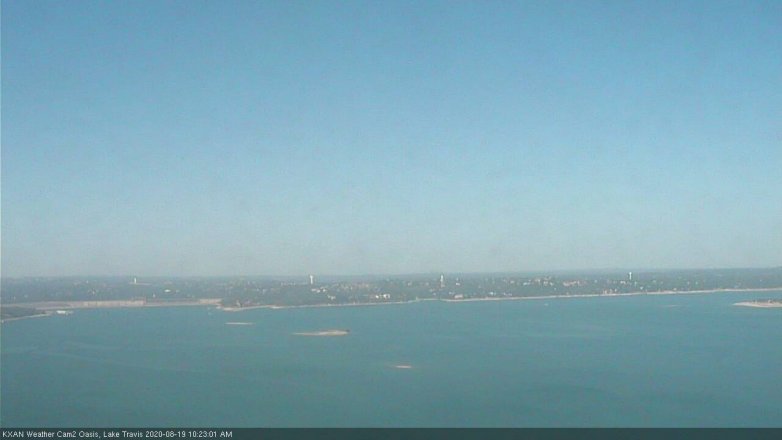 Lake Travis webcam, August 19, 2020 10:25 AM CT