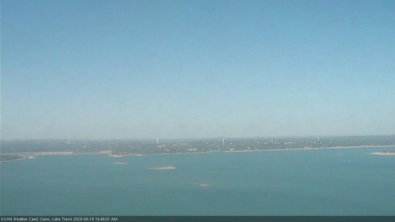 Lake Travis webcam, August 19, 2020 10:45 AM CT