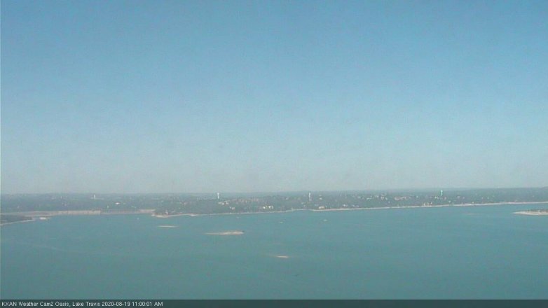 Lake Travis webcam, August 19, 2020 11:00 AM CT