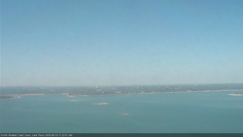 Lake Travis webcam, August 19, 2020 11:25 AM CT