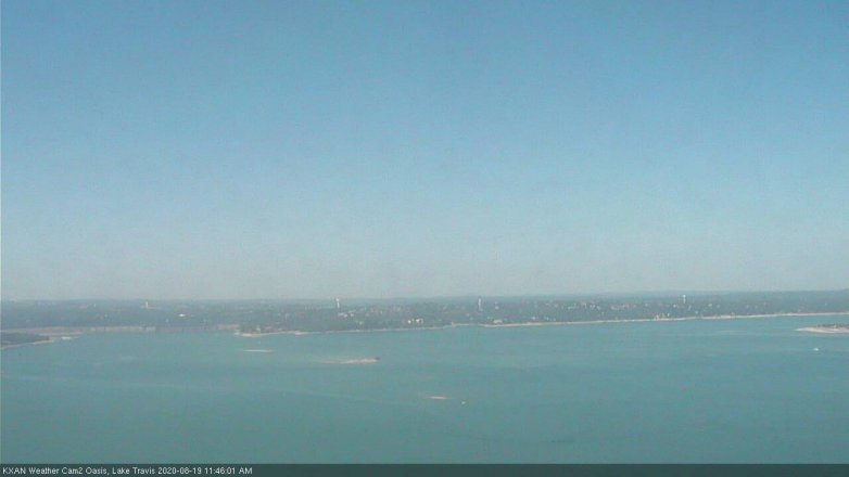 Lake Travis webcam, August 19, 2020 11:45 AM CT