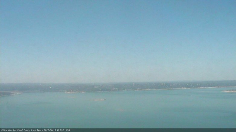 Lake Travis webcam, August 19, 2020 12:25 PM CT