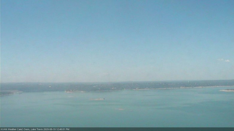 Lake Travis webcam, August 19, 2020 12:45 PM CT
