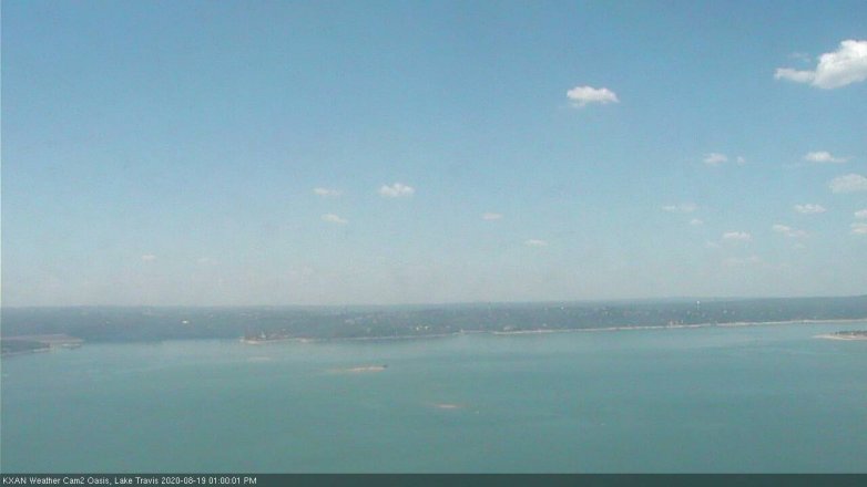 Lake Travis webcam, August 19, 2020 1:00 PM CT
