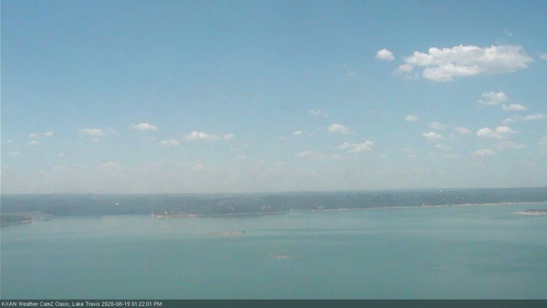 Lake Travis webcam, August 19, 2020 1:25 PM CT