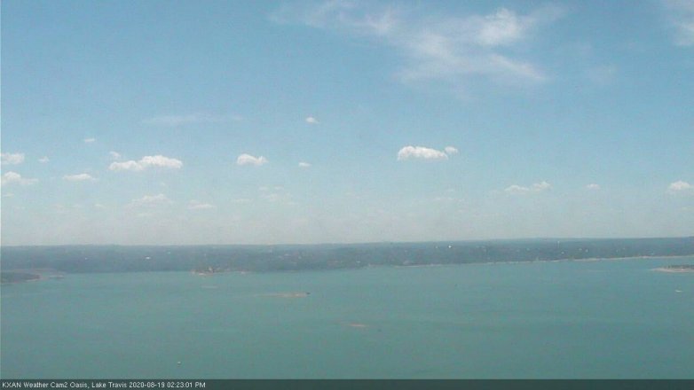 Lake Travis webcam, August 19, 2020 2:25 PM CT