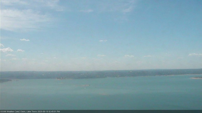 Lake Travis webcam, August 19, 2020 2:45 PM CT