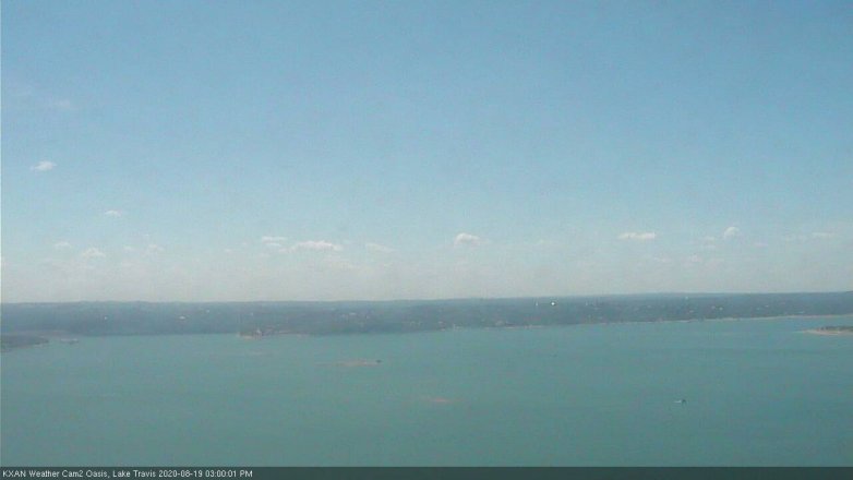 Lake Travis webcam, August 19, 2020 3:00 PM CT