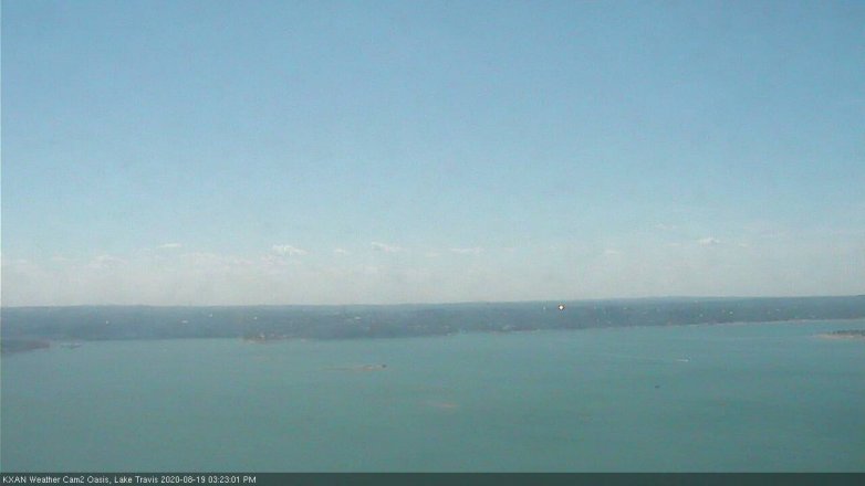 Lake Travis webcam, August 19, 2020 3:25 PM CT