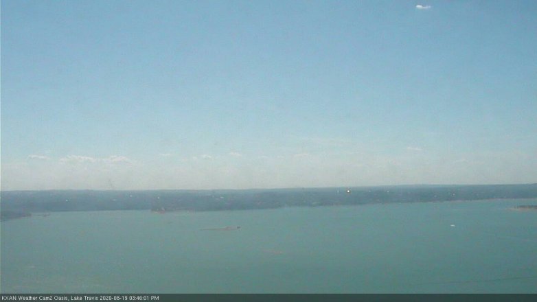 Lake Travis webcam, August 19, 2020 3:45 PM CT