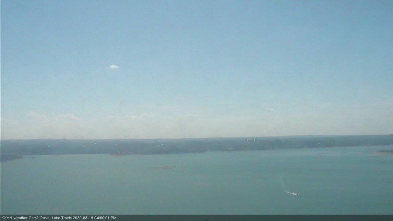 Lake Travis webcam, August 19, 2020 4:00 PM CT