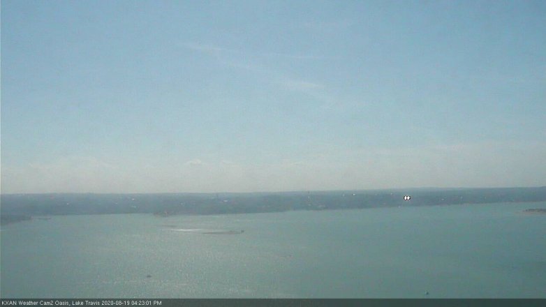 Lake Travis webcam, August 19, 2020 4:25 PM CT