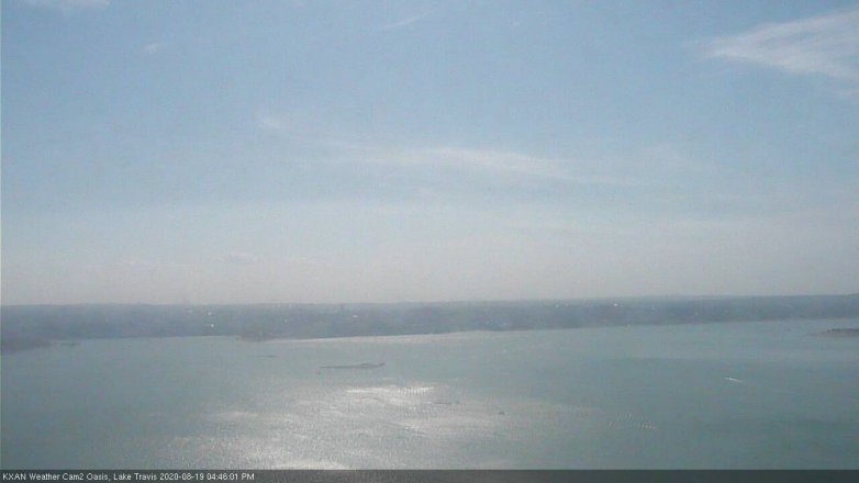 Lake Travis webcam, August 19, 2020 4:45 PM CT