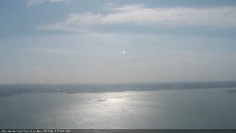 Lake Travis webcam, August 19, 2020 5:00 PM CT