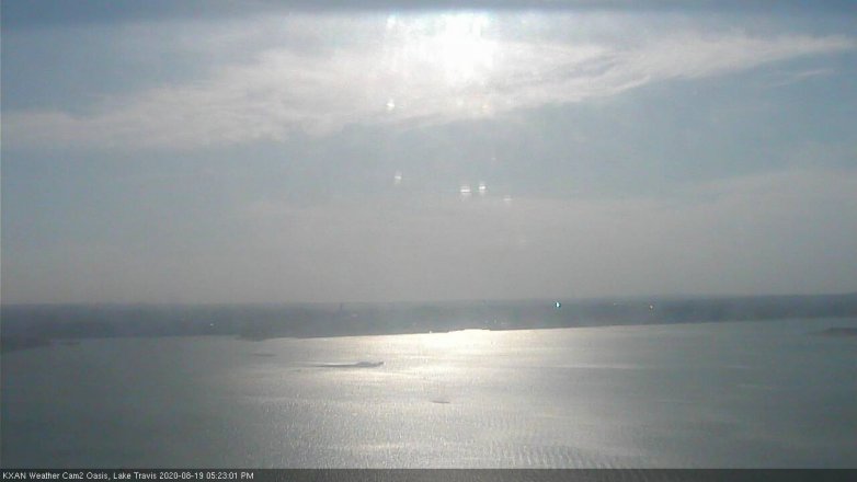 Lake Travis webcam, August 19, 2020 5:25 PM CT