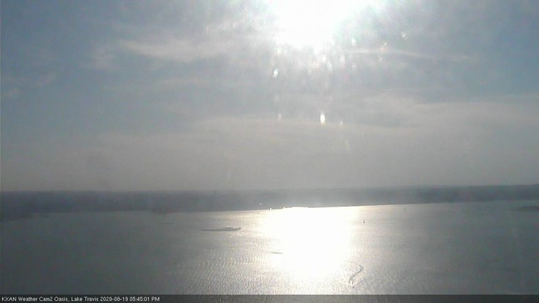 Lake Travis webcam, August 19, 2020 5:45 PM CT