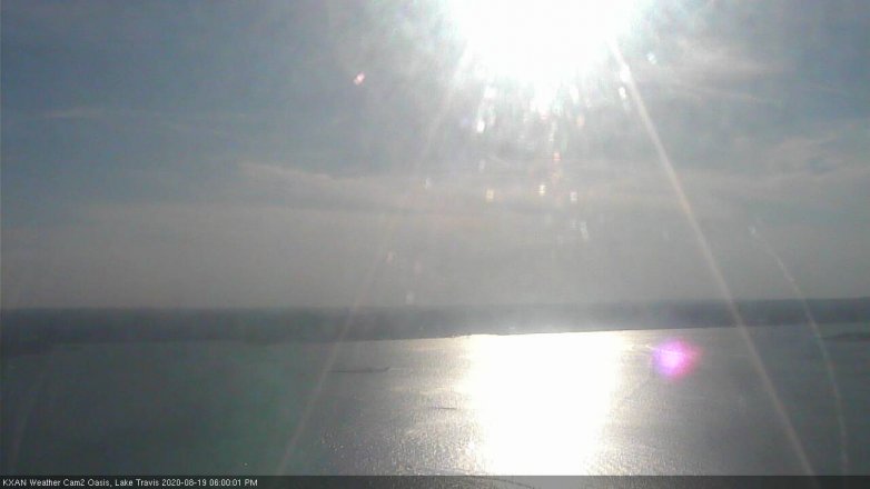 Lake Travis webcam, August 19, 2020 6:00 PM CT