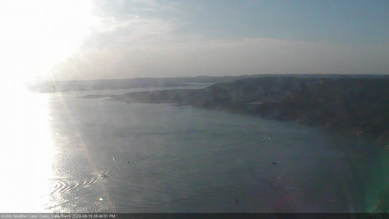 Lake Travis webcam, August 19, 2020 6:45 PM CT