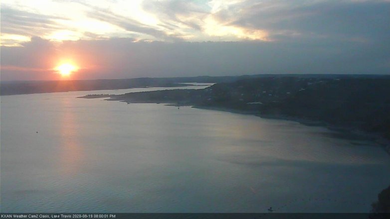 Lake Travis webcam, August 19, 2020 8:00 PM CT