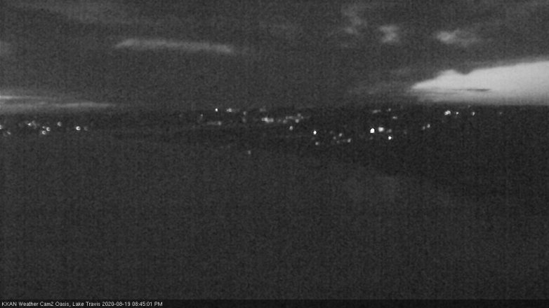 Lake Travis webcam, August 19, 2020 8:45 PM CT