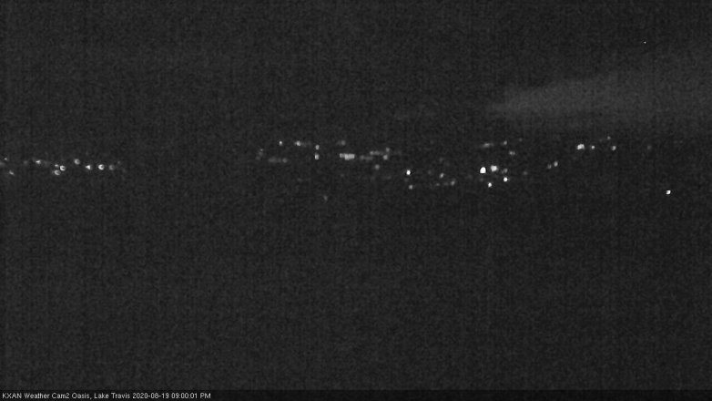 Lake Travis webcam, August 19, 2020 9:00 PM CT