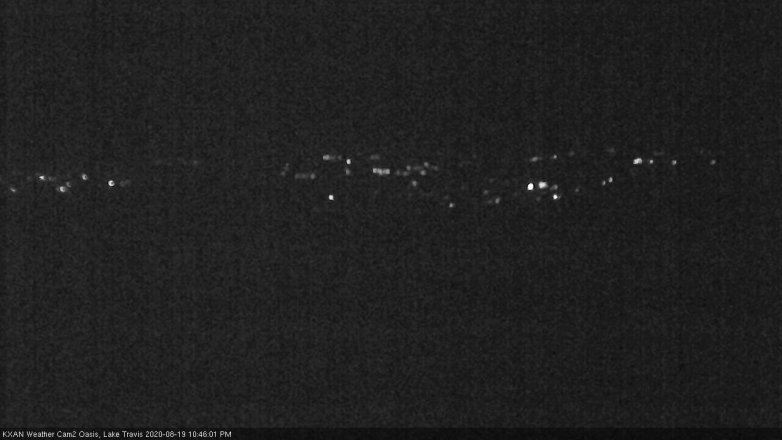 Lake Travis webcam, August 19, 2020 10:45 PM CT
