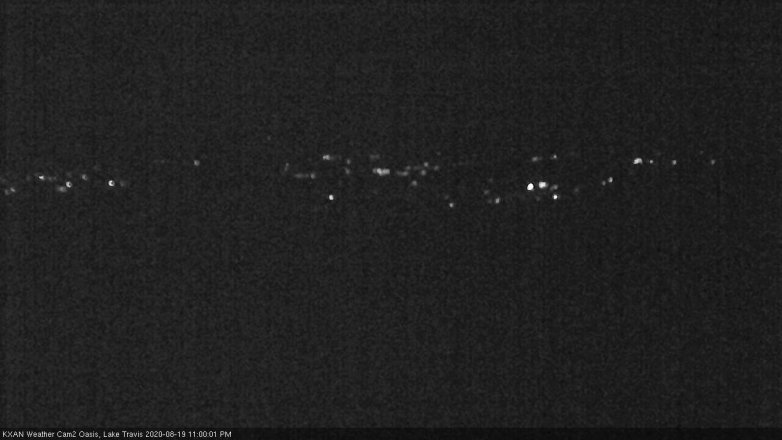 Lake Travis webcam, August 19, 2020 11:00 PM CT